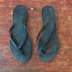 Rainbow “The Tango” Flip Flops, Black Size 7